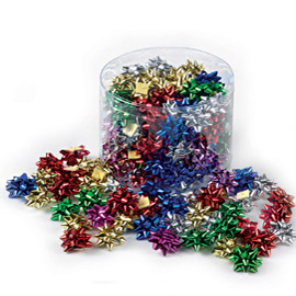 STELLE DI NASTRO 6870 - METAL - 5MM - DIAMETRO 2,5CM - COLORI ASSORTITI - BRIZZOLARI - CF. 100 88235