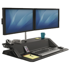 POSTAZIONE DI LAVORO SIT STAND LOTUS - NERO - FELLOWES 80723