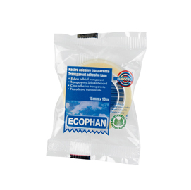 NASTRO ADESIVO ECOPHAN - 15 MM X 10 MT - IN CARAMELLA - TRASPARENTE - EUROCEL 87011