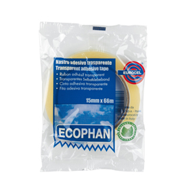 NASTRO ADESIVO ECOPHAN - 19 MM X 66 MT - IN CARAMELLA - TRASPARENTE - EUROCEL 87016