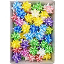 STELLE DI NASTRO LISCIO 6800 - 10 MM X DIAM. 5 CM - COLORI ASSORTITI PRIMAVERA - BRIZZOLARI - CONF. 100 PEZZI 99257