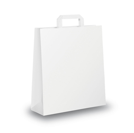SHOPPER CARTA - MANIGLIA PIATTINA - 22 X 10 X 29 CM -  BIANCO - CONF. 350 SACCHETTI 64918