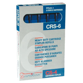 CARICATORI CRS6 - 210 PUNTI 6 MM - CAPACITA' MASSIMA 25 FOGLI - BLU - TURIKAN - CONF. 5 PEZZI 81390