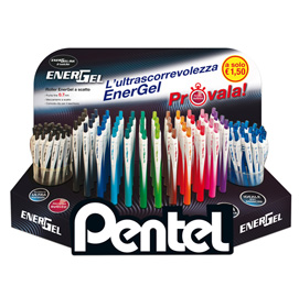 ROLLER ENERGEL SLIM - 0,7MM - COLORI ASSORTITI - PENTEL - ESPOSITORE 120 PENNE 87297