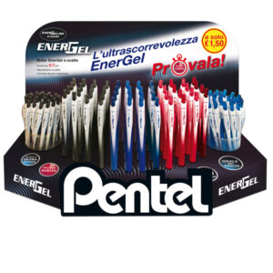 ROLLER ENERGEL SLIM - PUNTA 0,7 MM - 3 COLORI ASSORTITI - PENTEL - EXPO 120 PEZZI 90606