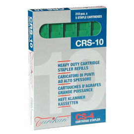 CARICATORI CRS6 - 210 PUNTI 10 MM - CAPACITA' MASSIMA 55 FOGLI - VERDE - TURIKAN - CONF. 5  PEZZI 81392