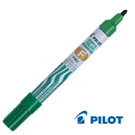 MARCATORE PERMANENTE PILOT SUPER COLOR - PUNTA TONDA FINE IN FIBRA ACRILICA 4,00MM - VERDE - PILOT 29444