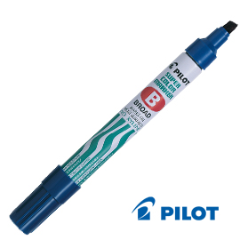 MARCATORE PERMANENTE PILOT SUPER COLOR - PUNTA A SCALPELLO IN FIBRA ACRILICA 5,00MM - BLU - PILOT 29445