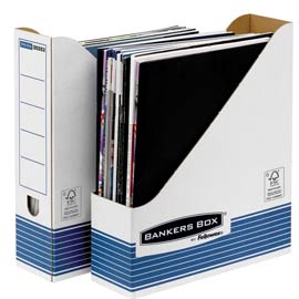 PORTARIVISTE BANKERS BOX SYSTEM - 7,8X31,1X25,8 CM - BIANCO-BLU - FELLOWES 56581