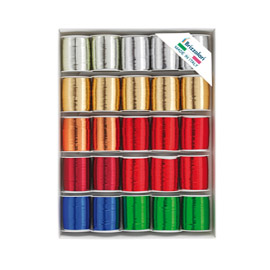 ROCCHE DI NASTRO 6870 - METAL - 10MMX10MT - COLORI ASSORTITI - BRIZZOLARI - CF. 25 88228