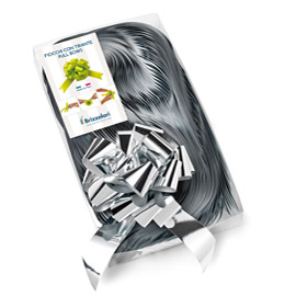 NASTRO STRIP 6870 - METAL - ARGENTO 04 - PER FIOCCO AUTOCOMPONIBILE - 31MM - DIAMETRO 13CM - BRIZZOLARI 88229
