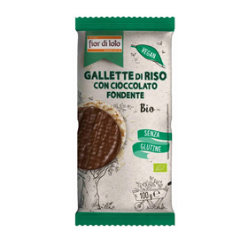 GALLETTE DI RISO - CON CIOCCOLATO FONDENTE - 100 GR - FIOR DI LOTO 95150