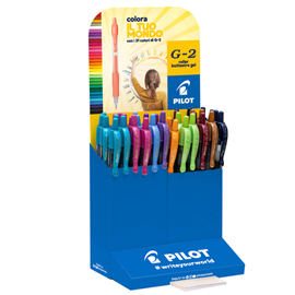 ROLLER GEL A SCATTO G-2 - PUNTA 0,7MM - COLORI ASSORTITI FUN - PILOT - EXPO 36 PEZZI 95586