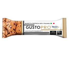 BARRETTA PROTEICA GUSTOPRO - CIOCCOLATO FONDENTE E COOKIE - 40 GR - FALCO 100500