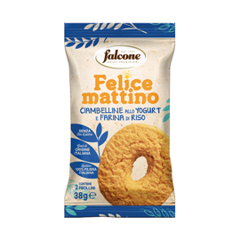 BISCOTTI CIAMBELLINA - ALLO YOGURT E FARINA DI RISO - MONOPORZIONE DA 38 GR - FALCONE 100329