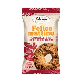 BISCOTTO CIAMBELLINA - CON GOCCE DI CIOCCOLATO -  MONOPORZIONE DA 38 GR - FALCONE 100328
