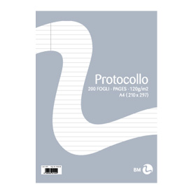 FOGLI PROTOCOLLO - A4 - USO BOLLO - 20 FOGLI - 60 GR - BM 71065