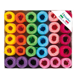 OVINE IN RAFIA SINTETICA - 5MMX20MT - COLORI PRIMAVERILI ASSORTITI - BRIZZOLARI - CF. 30 88177