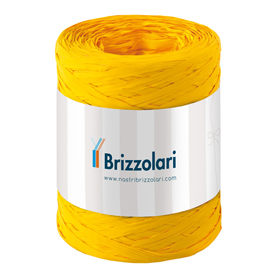 NASTRO RAFIA SINTETICA - GIALLO 02 - 5MMX200MT - BRIZZOLARI 88160
