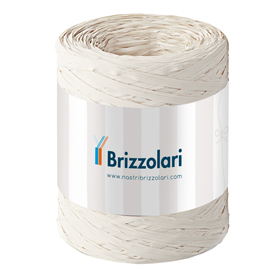 NASTRO RAFIA SINTETICA - AVORIO 25 - 5MMX200MT - BRIZZOLARI 88164