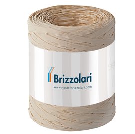 NASTRO RAFIA SINTETICA - NATURALE 40 - 5MMX200MT - BRIZZOLARI 88169