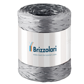 NASTRO RAFIA SINTETICA - ARGENTO 44 - 5MMX200MT - BRIZZOLARI 88175