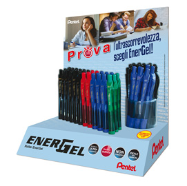 ROLLER ENERGEL X A SCATTO - 0,7MM - PENTEL - ESPOSITORE 60 PEZZI 87298