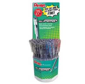 PENNA A SFERA - COLORI ASSORTITI - PENTEL - ESPOSITORE 96 PEZZI 83900