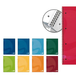 QUADERNO COLORS - A5 - 1 RIGO - 60 FOGLI - 90GR - 4 FORI MICROPERFORATO - SPIRALATO - BM 71199