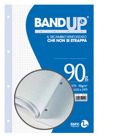 BLOCCO COLLATO BANDUP - FORI RINFORZATI - A4 - 1 RIGO - 40 FOGLI - 90GR - BM 72395