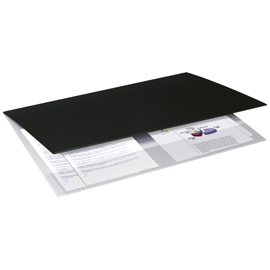 SOTTOMANO SOFT - DOPPIO CON TASCA INTERNA TRASPARENTE - 49 X 34,5 CM - PLASTICA - NERO - ARDA 101820