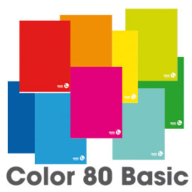 MAXIQUADERNO COLOR 80 BASIC - A4 - QUADRETTO 5MM - 80 FOGLI - 80GR - BM 69245