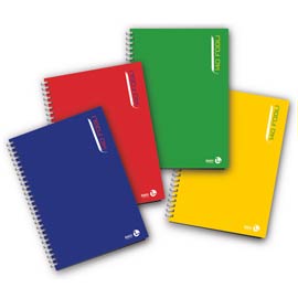 BLOCCO NOTES - SPIRALATO SUL LATO LUNGO - 1 RIGO - 22,3 X 29,7CM - 80GR - 140 FOGLI - BM 77347