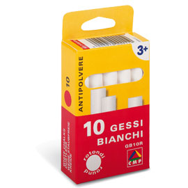 GESSETTI TONDI - D 9X80 MM - BIANCO - PRIMO - SCATOLA 10 GESSETTI TONDI 35275