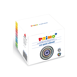 GESSETTI TONDI -  D 9X80 MM - COLORATI - PRIMO - SCATOLA 100 GESSETTI TONDI 35274