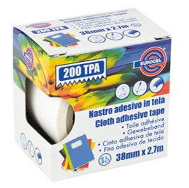 NASTRO ADESIVO TELATO TPA 200 - 38 MM X 2,7 MT - BIANCO - EUROCEL 87021
