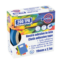 NASTRO ADESIVO TELATO TPA 200 - 19MM X 2,7 MT - BLU - EUROCEL 87020