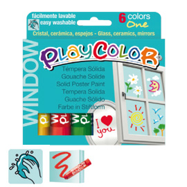 WINDOW COLORS - 10GR - COLORI PER VETRO - INSTANT - ASTUCCIO 6 COLORI BRILLANTI 79551
