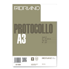 FOGLI PROTOCOLLO - FORMATO A4 - BIANCO SENZA RIGATURA - 200 FOGLI - 60 GR - FABRIANO 58723