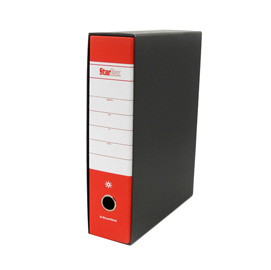 REGISTRATORE STARBOX - DORSO 8 CM - PROTOCOLLO 23X33 CM - ROSSO - STARLINE STL4001S