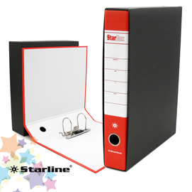 REGISTRATORE STARBOX - DORSO 5 CM - PROTOCOLLO 23X33 CM - ROSSO - STARLINE STL4005S