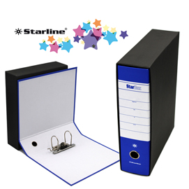 REGISTRATORE STARBOX - DORSO 8 CM - COMMERCIALE 23X30 CM - BLU - STARLINE STL4008