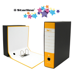 REGISTRATORE STARBOX - DORSO 8 CM - COMMERCIALE 23X30 CM - GIALLO - STARLINE STL4011