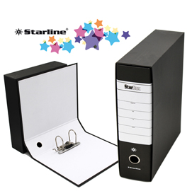 REGISTRATORE STARBOX - DORSO 8 CM - COMMERCIALE 23X30 CM - NERO - STARLINE STL4017