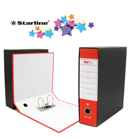 REGISTRATORE STARBOX - DORSO 8 CM - COMMERCIALE 23X30 CM - ROSSO - STARLINE STL4009
