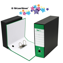 REGISTRATORE STARBOX - DORSO 8 CM - COMMERCIALE 23X30 CM - VERDE - STARLINE STL4010