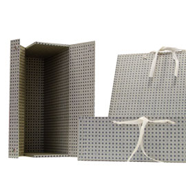 SCATOLA ARCHIVIO IN LEGNO - CON FETTUCCIA - 38X27 CM - DORSO 12 CM - GRIGIO - BREFIOCART 68034