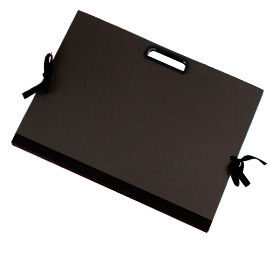 CARTELLA PORTADISEGNI - CON MANIGLIA - 70X50 CM - NERO - BREFIOCART 56903