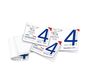 BLOCCO PIGNA2 - 240X330MM - 4 ANGOLI - 20FG - 110GR - RUVIDO - PIGNA 67593