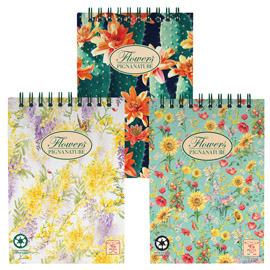 BLOCCO SPIRALE 5MM A5 70GR 60FG PIGNA NATURE FLOWERS 56702